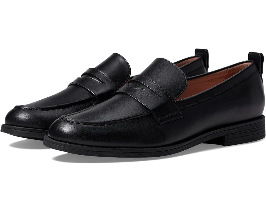 Cole Haan® Women's 11 B Stassi™ Penny Loafer in Black Leather
