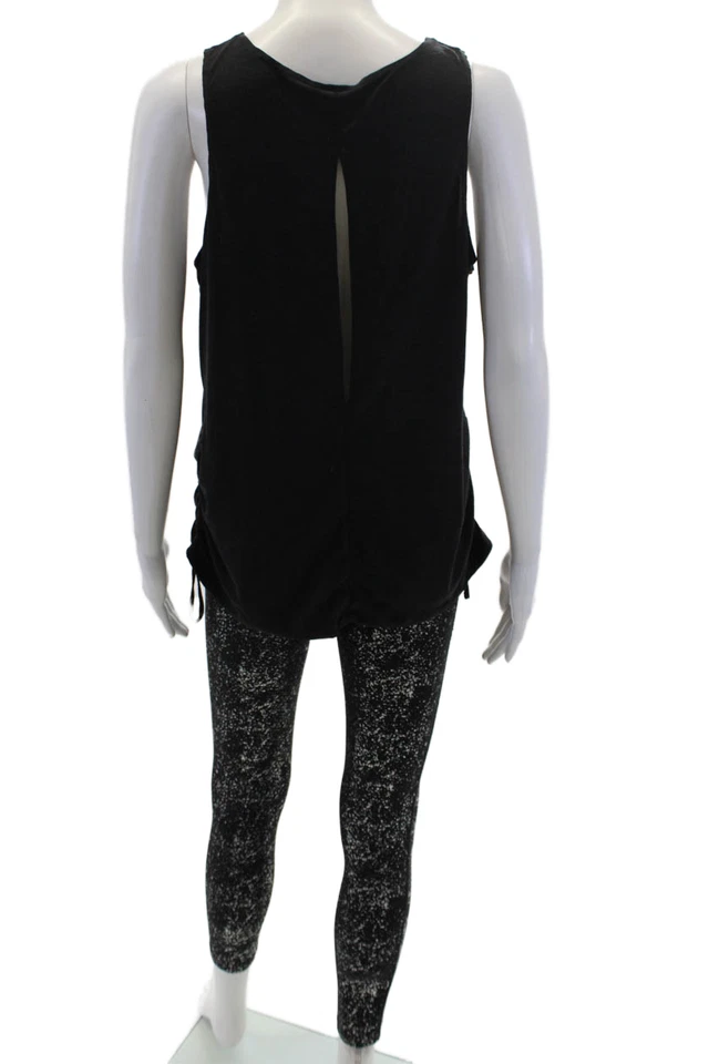 Conjunto de leggings deportivos para mujer Prism negro plateado talla mediana/grande Foto 3 de 4