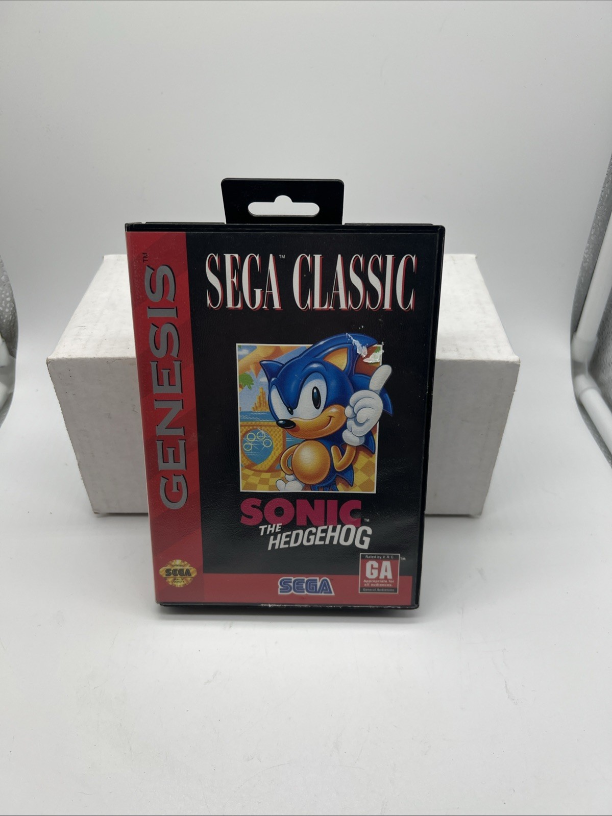 Sega Genesis - Sonic The Hedgehog (RETAIL Edition) Complete Game Box Manual CIB