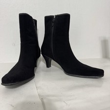 STUART WEITZMAN MID-CALF Black Fabric BOOTIES...