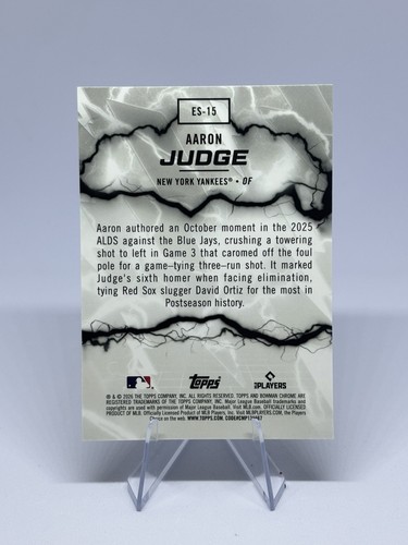 AARON JUDGE 2026 Bowman Chrome Mega Box Mojo Refractor Electric Sluggers ES-15 - Picture 2 of 2
