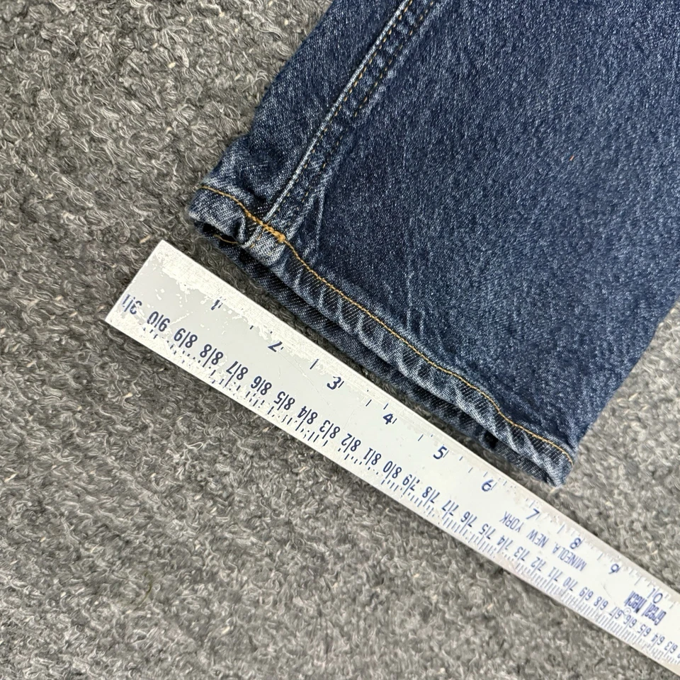 Pantalones de mezclilla Agolde Riley para mujer 26 largos altos azules rectos lavado oscuro elásticos Foto 3 de 4