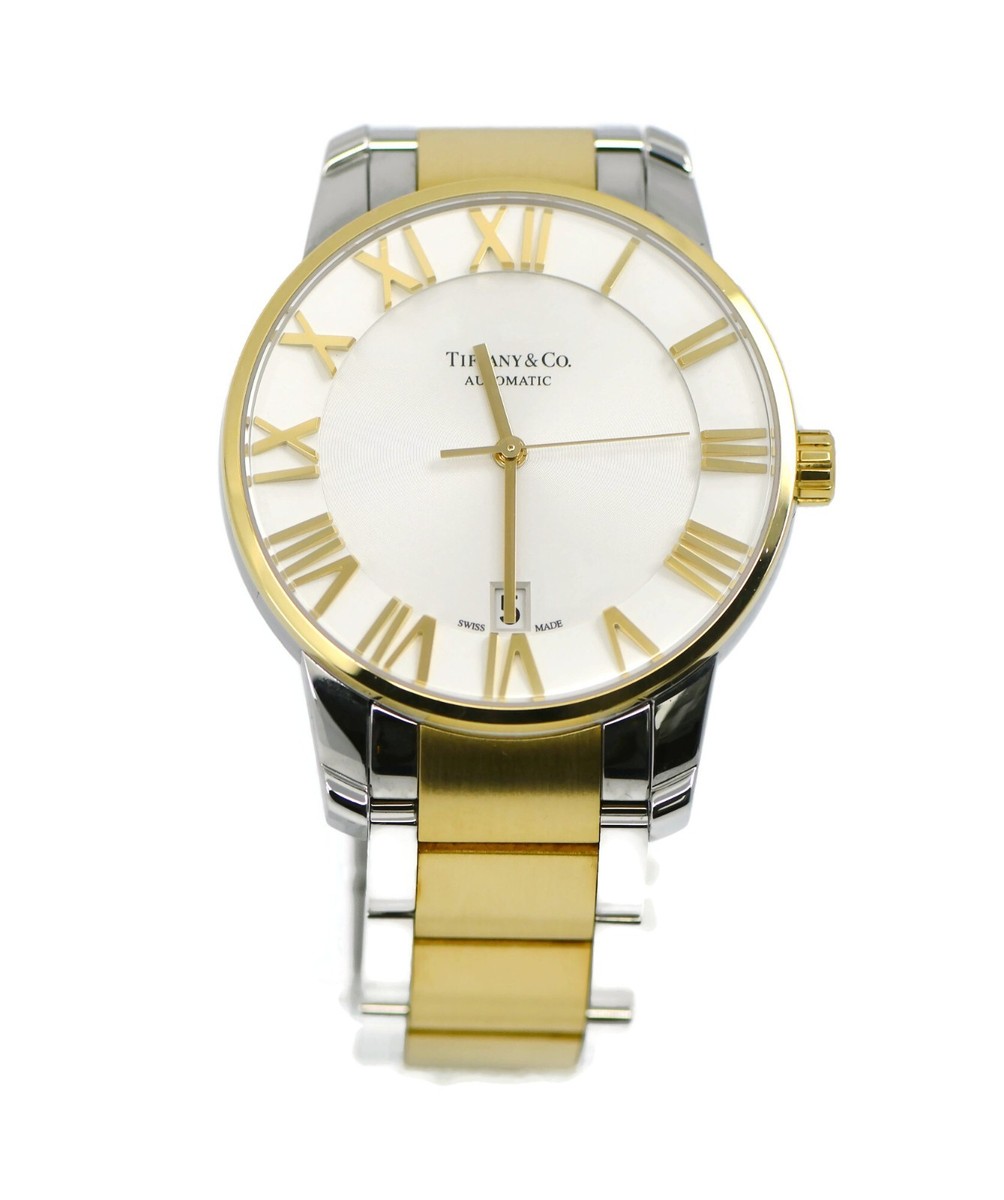 Tiffany & Co. Atlas 1P 750(k18WG) 10号 Tiffany & Co Atlas 18K/Stainless Steel Watch Z1800 | eBay
