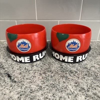 Lot Of 2 New York Mets Souvenir Home Run Apple Ice Cream Bowls City Field