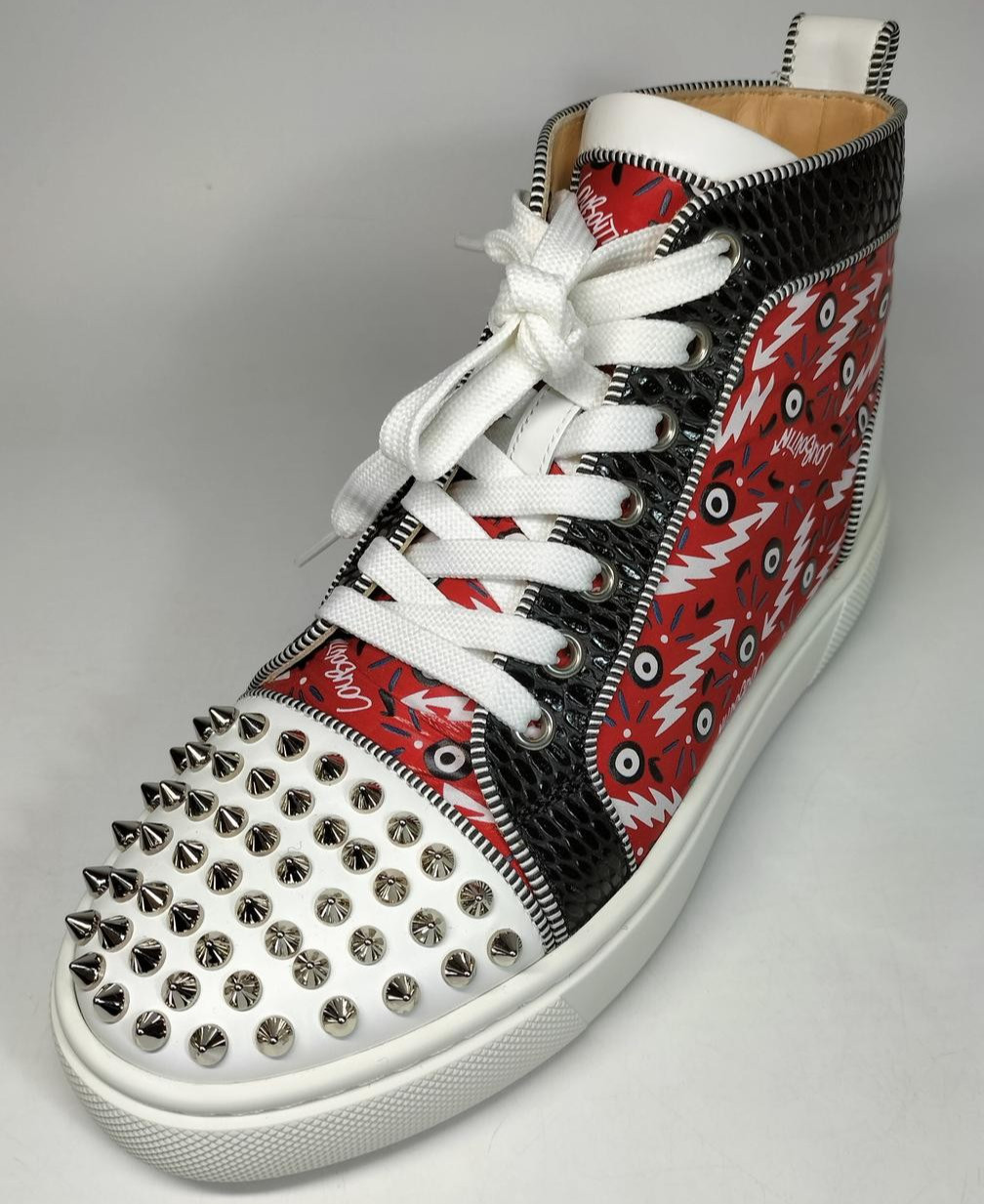 Christian Louboutin Super Lou Spikes Orlato Flat Women’s Size 36 US 6 with Box image 4