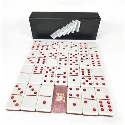 Premium Double 6 Dominoes Set 28 Tiles for Adults,Domino Board Games with Cas...