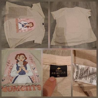 T-Shirt, Disney Princess, Belle, Größe XL, Beige