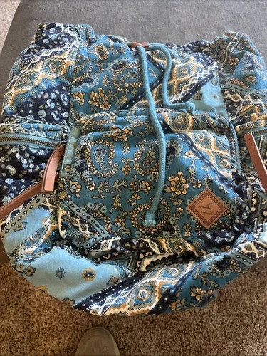 Hollister Mini Backpack Floral Vera Bradley Soft Ribbed Casual Retro