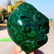 1.22LB Natural Beauty Shiny Green BrightMalachite Fibre Crystal From China