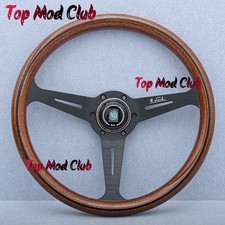 NARDI Classic 360mm Mahogany Wood Steering Wheel with Black Finish