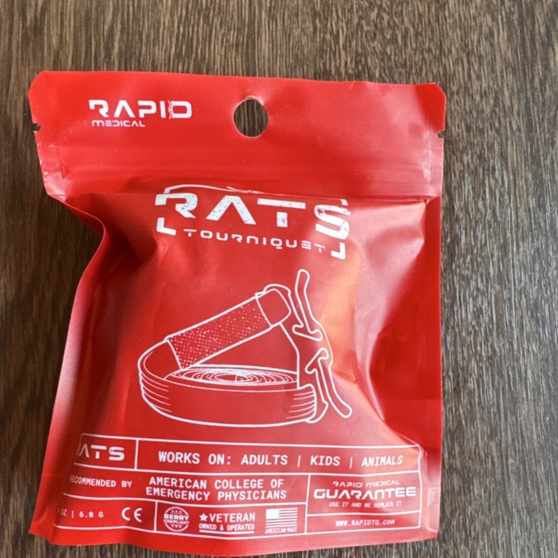 Rapid Medical RATS Tourniquet Red Easy One-Handed Application Arm Leg