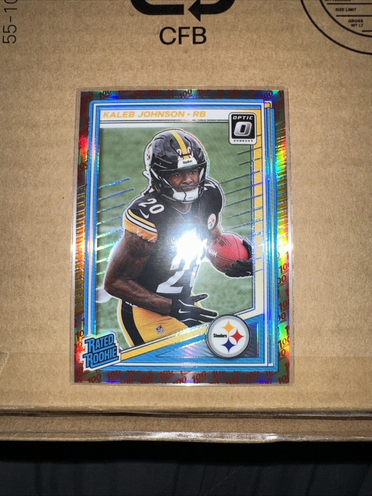 2025 Panini Donruss Optic - Kaleb Johnson #232 One Hundred Prizm