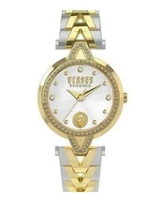 VERSACE VERSUS CRYSTAL TWO TONE WATCH vspci0118 NEW WITH TAGS