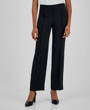 Anne Klein Women's Black Pintuck Trouser Pants Size 8