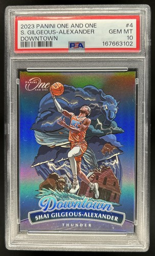 2023-24 One & One Basketball Shai Gilgeous-Alexander Downtown SP #4 PSA 10 (02)