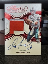 Panini 2025 Flawless Dan Marino Distinguished Patch Autograph Patch /15 Dolphins