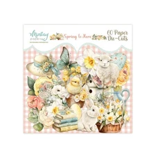SPRING IS HERE 60pc Paper Die Cuts Ephemera Mintay Papers Scrapbook Easter Bunny