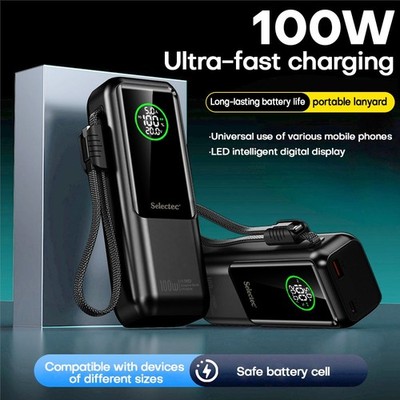 1000000mAh 100W Powerbank Externer Batterie Ladegerät USB USB-C Für Alle Handy