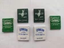 New Orleans Bars Matchbooks Pat O'Brien's, Alibi, Seaport Cajun Lot 6 Unstruck