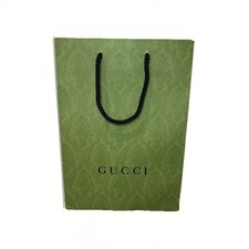 Authentic Gucci Shopping Gift Bag Approx 13.5 X 10 X 5.5 Green