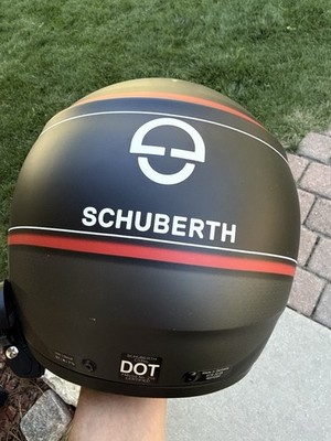 Schuberth Modular Motorcycle Helmet W/Sena Bluetooth Comm System Matte Black-Exc