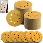 100-PACK 5 inch Sanding Discs 8-Hole Hook Loop Sander Orbital Sandpaper 40 -1000