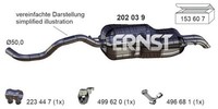 Ernst EndschalldäMpfer (202039) FüR Vw New Beetle Audi A3 Golf Iv Seat Leon |