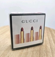 GUCCI Rouge A Levres Mat Lip Colour Trio 3 Mini LIPSTICK Argentina Goldie Janet