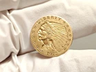 1915 Indian Head $2.50 Quarter Eagle Gold Coin XF