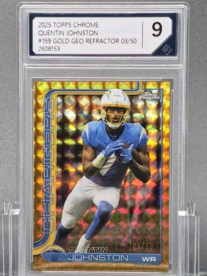 2025 Topps Chrome Sapphire Edition - Quentin Johnston #159 Gold /50