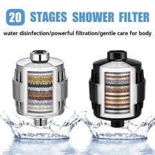 15/20 Stage Shower Head Filter Purifier with Filter for Hard Water Softener US