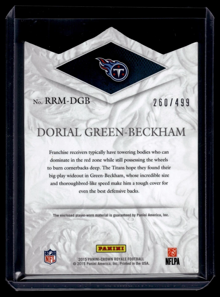 Dorial Green-Beckham 2015 Panini Crown Royale Rookie Royalty Relic Card /499 - Image 2 of 2
