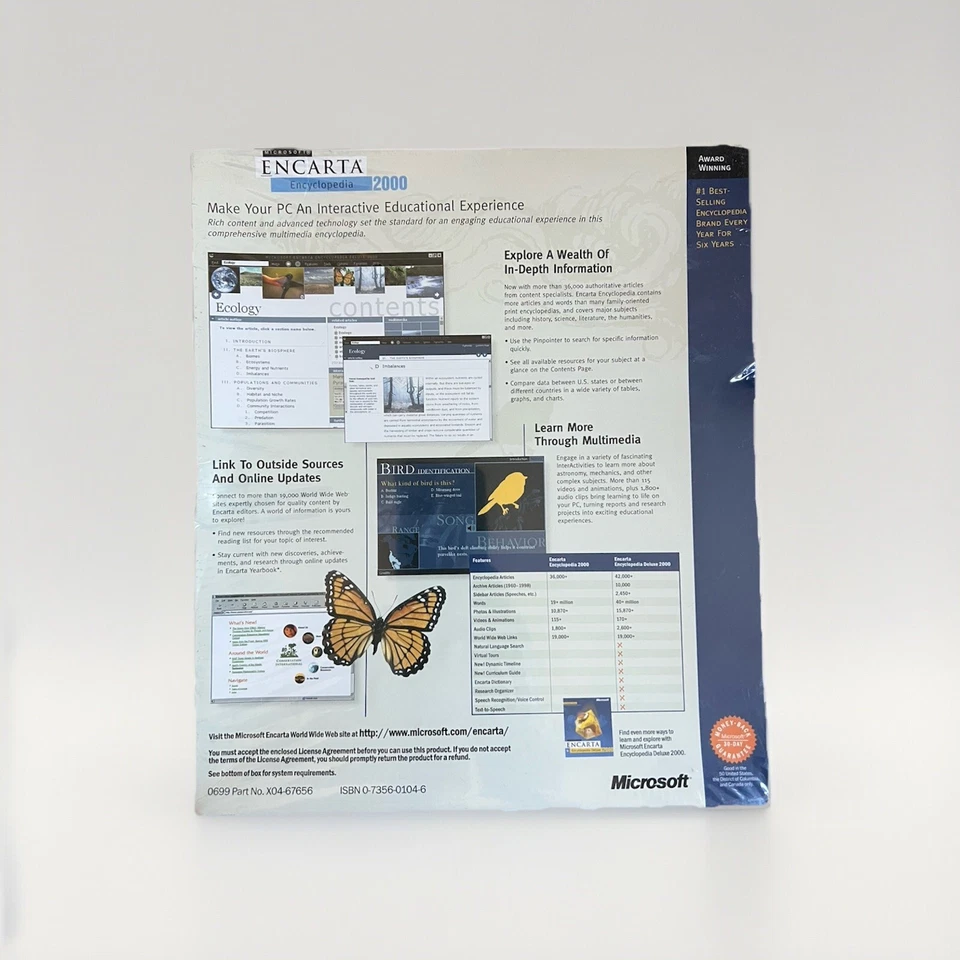 Microsoft Encarta Encyclopedia 2000 (CD) for Windows (NEW) - Image 2 of 2