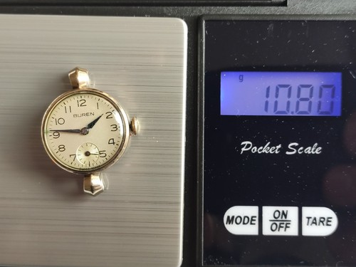 9ct Gold Buren Watch Swiss Made 15 Jewels Buren Grand Prix 9ct Yellow Gold Watch - Picture 21 of 22