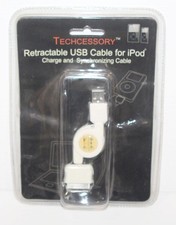 New in Package Retractable USB Cable Charge Charging Apple Ipod Nano 1st Gen
