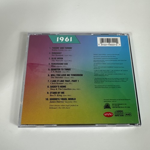 BILLBOARD TOP ROCK 'N' ROLL HITS 1957-1961 5-Disc CD Box Set (Rhino, 1993) - Foto 23 di 23