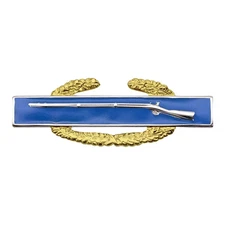 Army Badge Master Combat Infantry 1st Award full size, mirror, Gold wreath