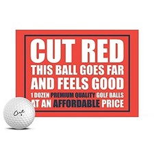 Red Golf Balls White One Dozen