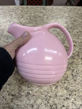 Vintage Marcrest Stoneware PINK Water Tea Pitcher 7” Oven Proof USA - RARE