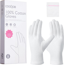 100 Cotton Gloves 6 Pairs White Cotton Gloves For Dry Hands Moisturizing Ecz 100 Cotton Gloves 6 Pairs White Cotton Gloves For Dry Hands Moisturizing Ecz