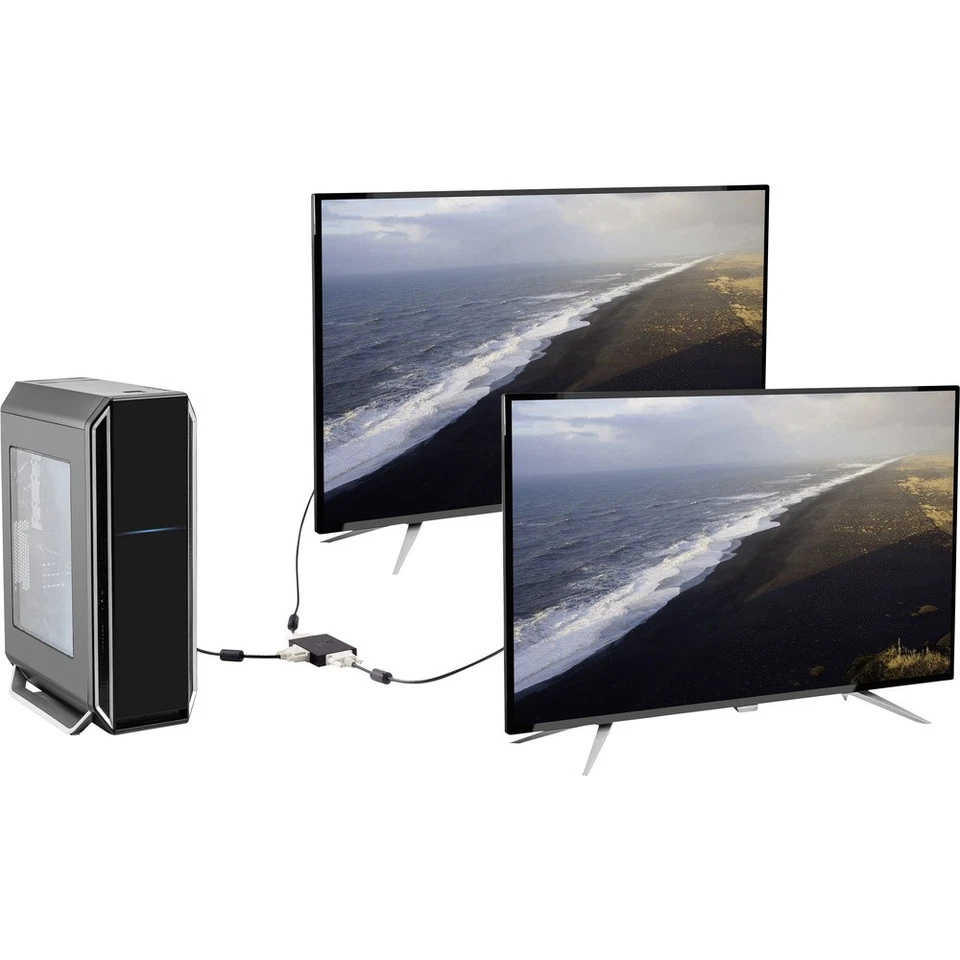 Renkforce 2 Port DVI-Switch bidirektional verwendbar Full HD 1080p @ 60 Hz - Bild 2 von 4