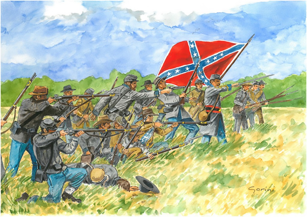 Italeri 1:72 CONFEDERATE INFANTRY AMERICAN CIVIL WAR Plastic Model Kit