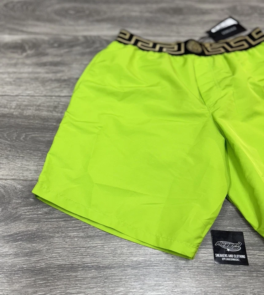 Size 4 - Versace Greca Border Boardshorts ' Green ' | NEW! - Image 3 of 4