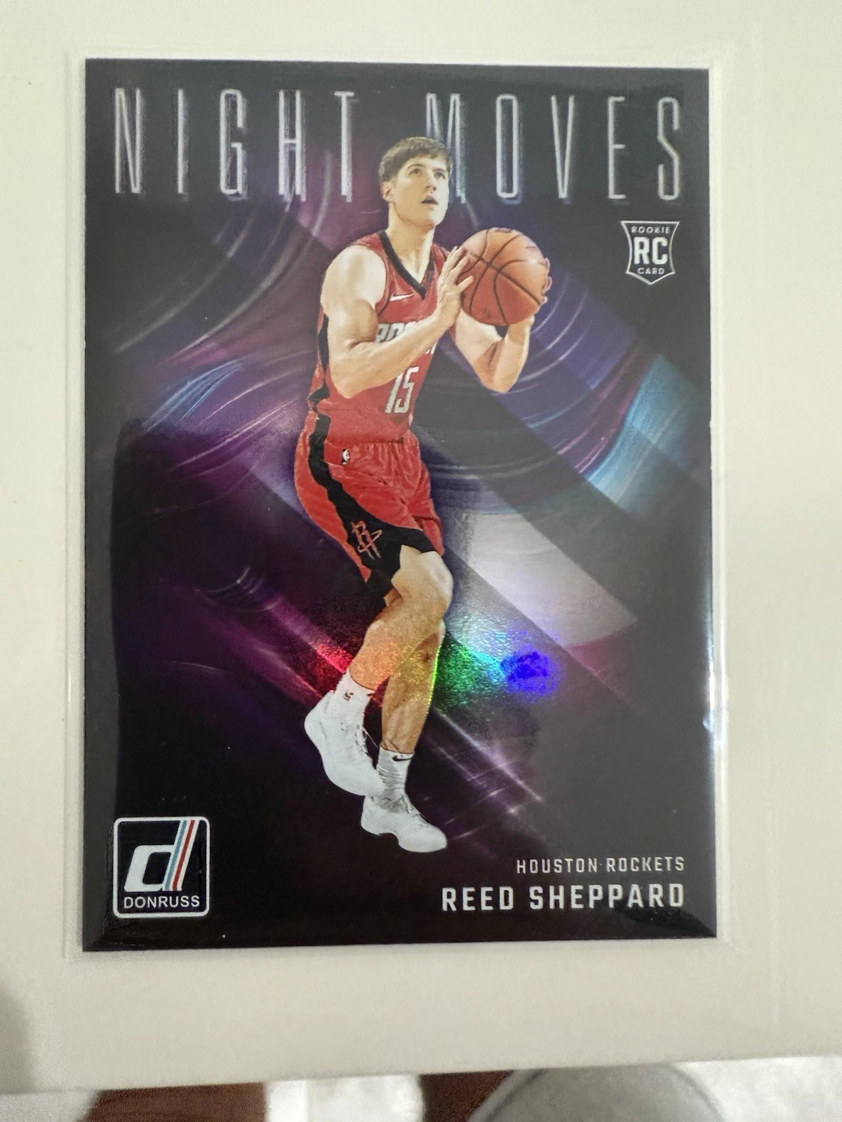 2024-25 Panini Donruss Reed Sheppard RC Rookie Houston Rockets Night Moves SSP