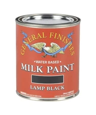 General Finishes Water Based Milk Paint, 1 Quart, Lamp Black