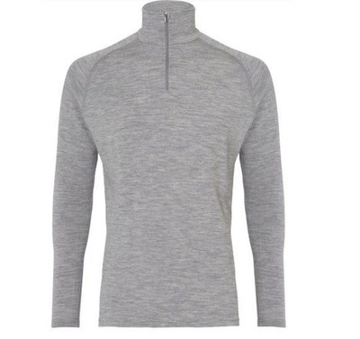 66 Degrees North / 66 North Basar Zip Neck Performance Merino Wool Size Large