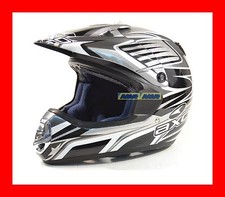 AXO CASCO CROSS FIBRA SX1 CARBON-FIBRA GRIGIO-NERO Taglia "L" AXO SPORT MX1P0001