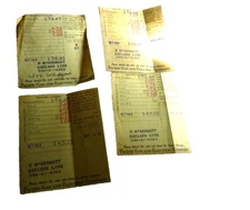 VINTAGE LOT OF 4 PACIFIC GAS & ELECTRIC CO PG&E EARNINGS STUBS 1951 1952