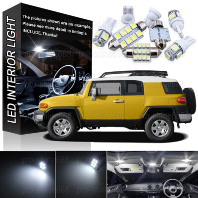 Pack De 8 Luces LED Blancas Para Maletero E Interior De Toyota FJ Cruiser 2007-2014 - 6000K
