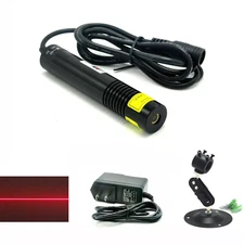 650nm 200mw Focus Red Clear Line Positioning Laser Module 18x100mm 5V Adapter